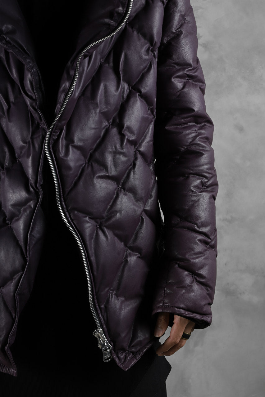 画像をギャラリービューアに読み込む, ISAMU KATAYAMA BACKLASH HOODED DOWN JACKET / KANGAROO + POLISH WHITE GOOSE (PURPLE)