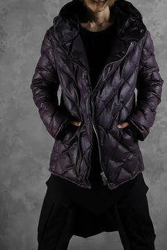 画像をギャラリービューアに読み込む, ISAMU KATAYAMA BACKLASH HOODED DOWN JACKET / KANGAROO + POLISH WHITE GOOSE (PURPLE)