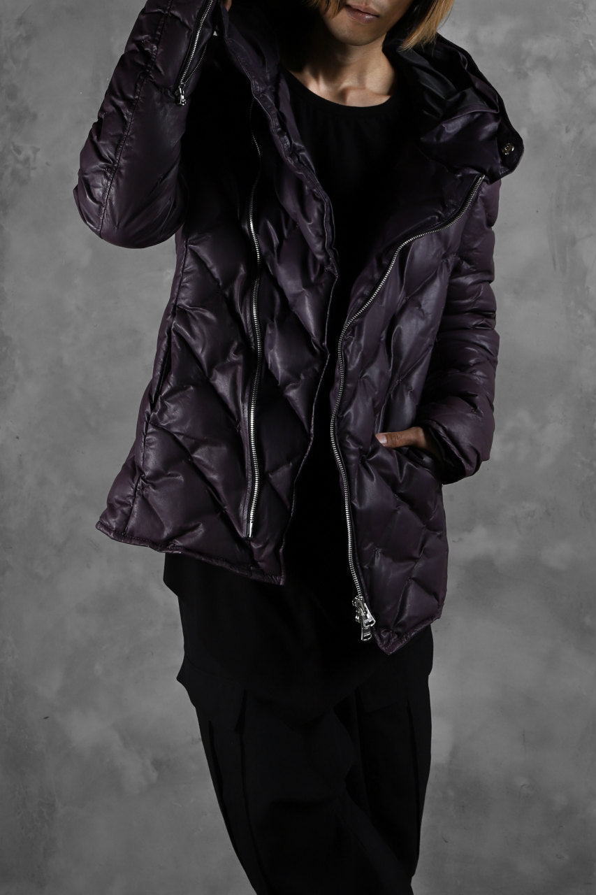 画像をギャラリービューアに読み込む, ISAMU KATAYAMA BACKLASH HOODED DOWN JACKET / KANGAROO + POLISH WHITE GOOSE (PURPLE)