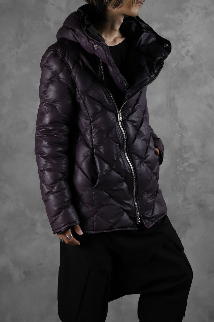 画像をギャラリービューアに読み込む, ISAMU KATAYAMA BACKLASH HOODED DOWN JACKET / KANGAROO + POLISH WHITE GOOSE (PURPLE)