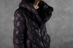 画像をギャラリービューアに読み込む, ISAMU KATAYAMA BACKLASH HOODED DOWN JACKET / KANGAROO + POLISH WHITE GOOSE (PURPLE)