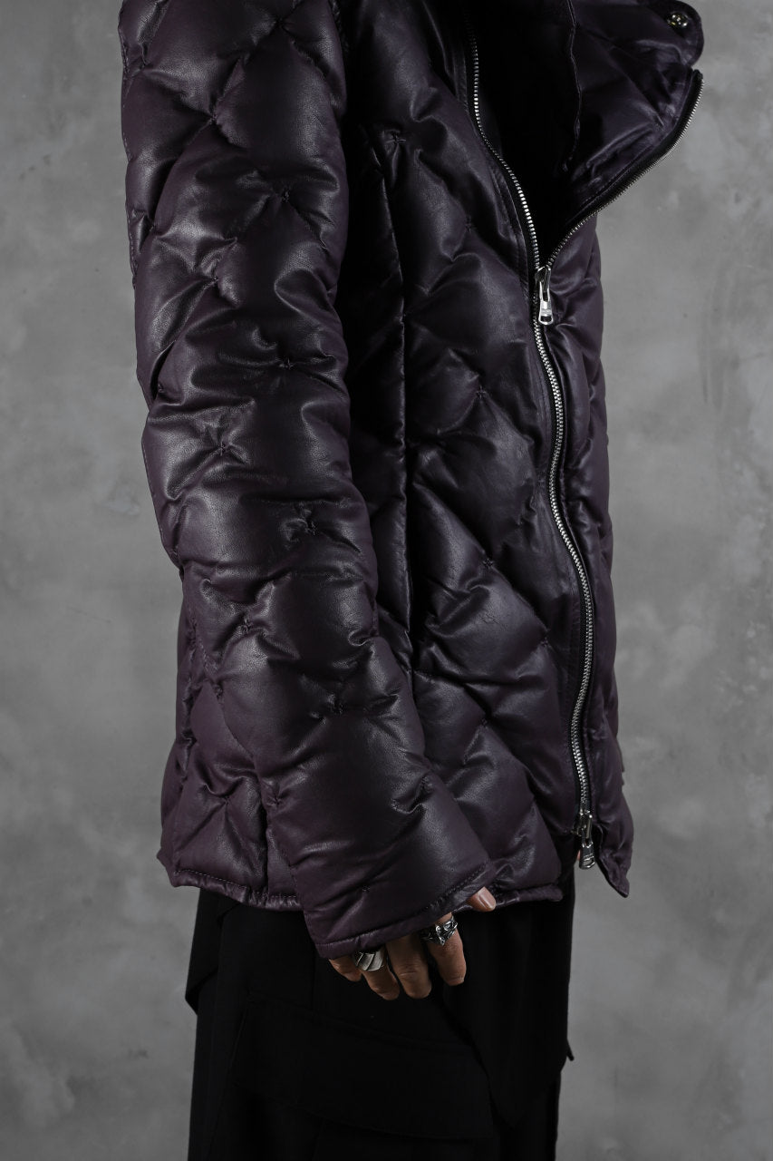 画像をギャラリービューアに読み込む, ISAMU KATAYAMA BACKLASH HOODED DOWN JACKET / KANGAROO + POLISH WHITE GOOSE (PURPLE)