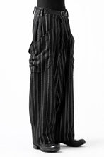 画像をギャラリービューアに読み込む, SOSNOVSKA exclusive LOADED POCKETS PANTS (BLACK × SILVER STRIPE)