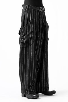 画像をギャラリービューアに読み込む, SOSNOVSKA exclusive LOADED POCKETS PANTS (BLACK × SILVER STRIPE)