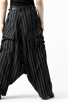 画像をギャラリービューアに読み込む, SOSNOVSKA exclusive LOADED POCKETS PANTS (BLACK × SILVER STRIPE)