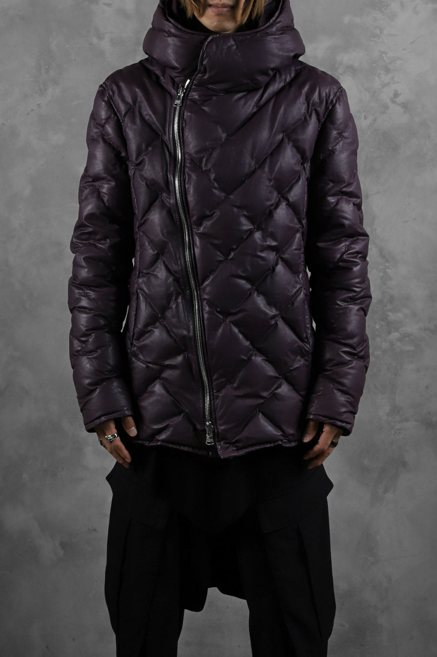 画像をギャラリービューアに読み込む, ISAMU KATAYAMA BACKLASH HOODED DOWN JACKET / KANGAROO + POLISH WHITE GOOSE (PURPLE)