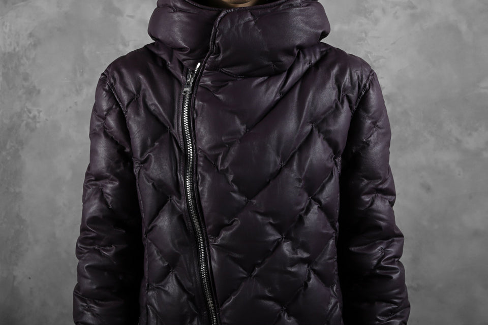 画像をギャラリービューアに読み込む, ISAMU KATAYAMA BACKLASH HOODED DOWN JACKET / KANGAROO + POLISH WHITE GOOSE (PURPLE)
