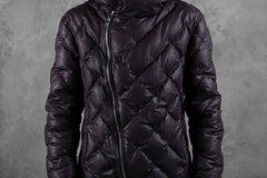 画像をギャラリービューアに読み込む, ISAMU KATAYAMA BACKLASH HOODED DOWN JACKET / KANGAROO + POLISH WHITE GOOSE (PURPLE)
