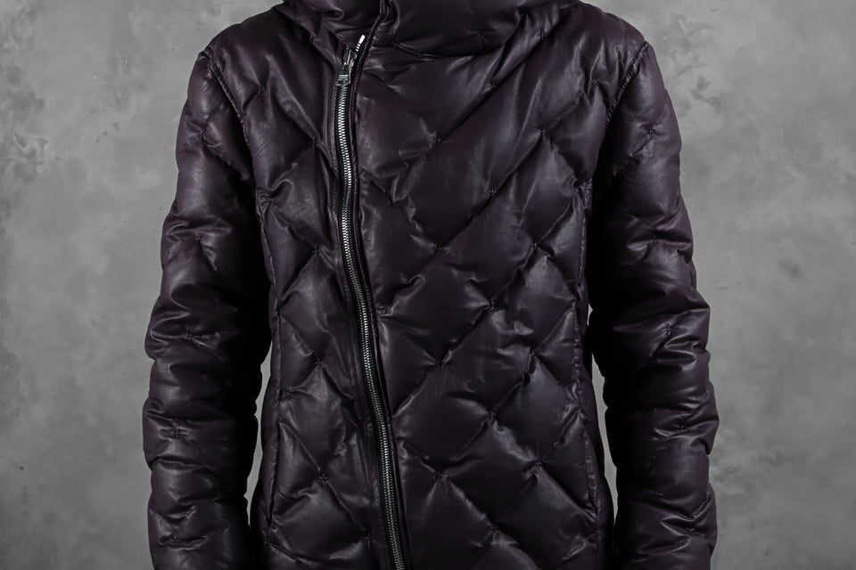 画像をギャラリービューアに読み込む, ISAMU KATAYAMA BACKLASH HOODED DOWN JACKET / KANGAROO + POLISH WHITE GOOSE (PURPLE)