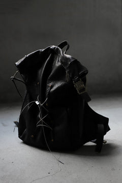 画像をギャラリービューアに読み込む, ierib roll top ruck sack #2 / FVT Oiled Horse (BLACK)