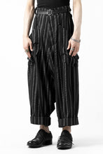 画像をギャラリービューアに読み込む, SOSNOVSKA exclusive LOADED POCKETS PANTS (BLACK × SILVER STRIPE)