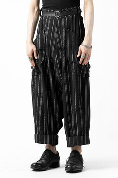 画像をギャラリービューアに読み込む, SOSNOVSKA exclusive LOADED POCKETS PANTS (BLACK × SILVER STRIPE)