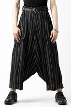 画像をギャラリービューアに読み込む, SOSNOVSKA exclusive LOADED POCKETS PANTS (BLACK × SILVER STRIPE)