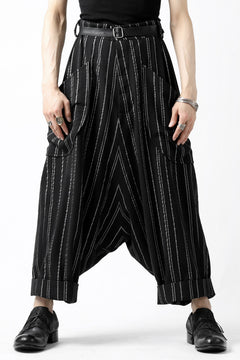 画像をギャラリービューアに読み込む, SOSNOVSKA exclusive LOADED POCKETS PANTS (BLACK × SILVER STRIPE)