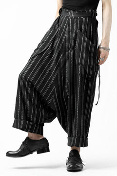 画像をギャラリービューアに読み込む, SOSNOVSKA exclusive LOADED POCKETS PANTS (BLACK × SILVER STRIPE)