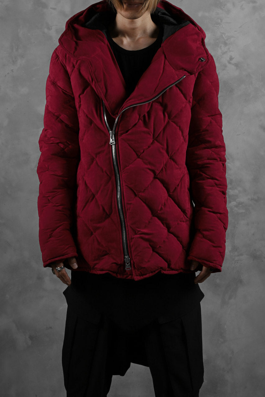画像をギャラリービューアに読み込む, ISAMU KATAYAMA BACKLASH HOODED DOWN JACKET / KANGAROO REVERSE + POLISH WHITE GOOSE (RED)