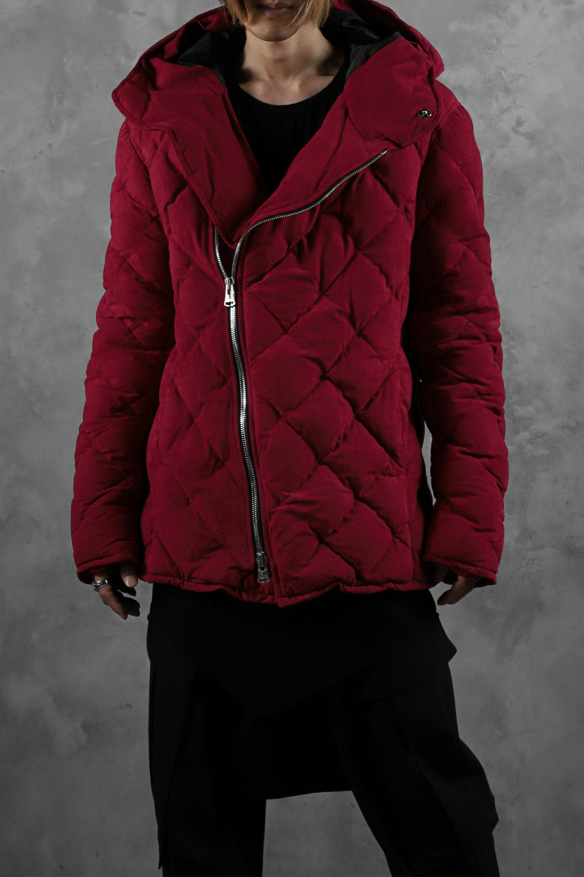 画像をギャラリービューアに読み込む, ISAMU KATAYAMA BACKLASH HOODED DOWN JACKET / KANGAROO REVERSE + POLISH WHITE GOOSE (RED)