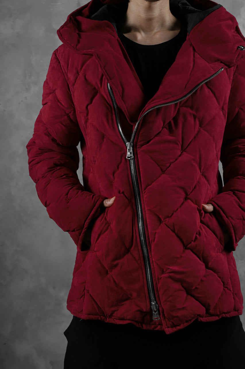 画像をギャラリービューアに読み込む, ISAMU KATAYAMA BACKLASH HOODED DOWN JACKET / KANGAROO REVERSE + POLISH WHITE GOOSE (RED)