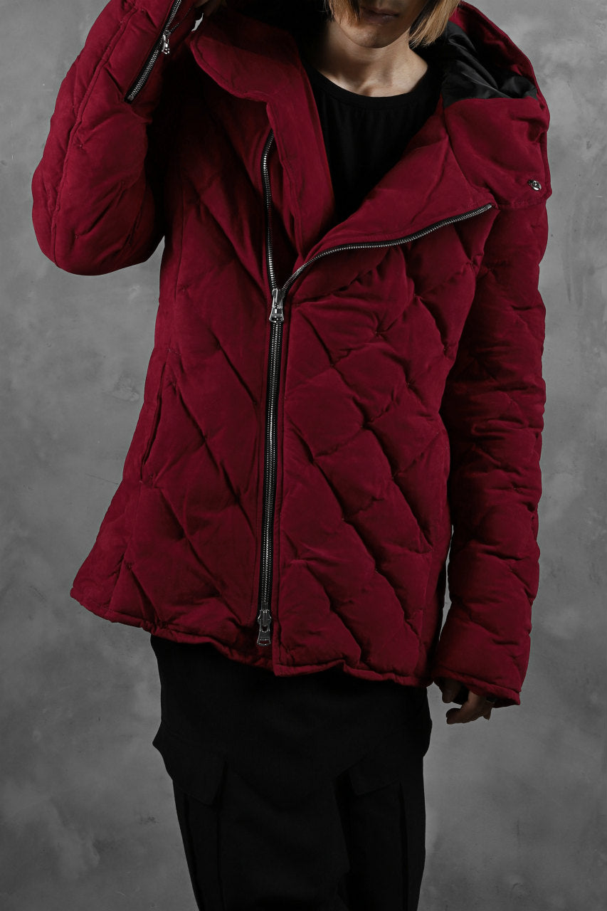 画像をギャラリービューアに読み込む, ISAMU KATAYAMA BACKLASH HOODED DOWN JACKET / KANGAROO REVERSE + POLISH WHITE GOOSE (RED)