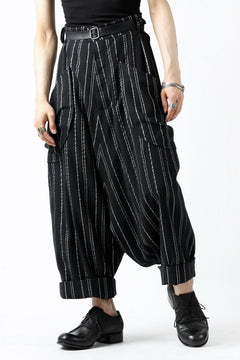 画像をギャラリービューアに読み込む, SOSNOVSKA exclusive LOADED POCKETS PANTS (BLACK × SILVER STRIPE)