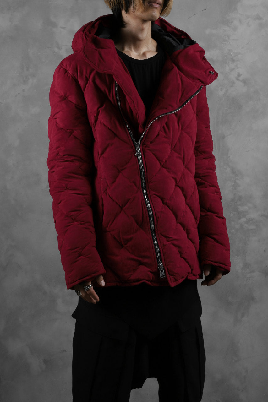 画像をギャラリービューアに読み込む, ISAMU KATAYAMA BACKLASH HOODED DOWN JACKET / KANGAROO REVERSE + POLISH WHITE GOOSE (RED)