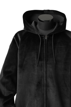 画像をギャラリービューアに読み込む, Y-3 Yohji Yamamoto FULL ZIP SQUARE HOODIE PARKA / VELVET SPACER (BLACK)