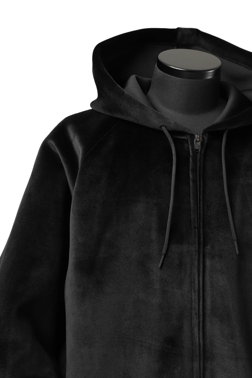 画像をギャラリービューアに読み込む, Y-3 Yohji Yamamoto FULL ZIP SQUARE HOODIE PARKA / VELVET SPACER (BLACK)
