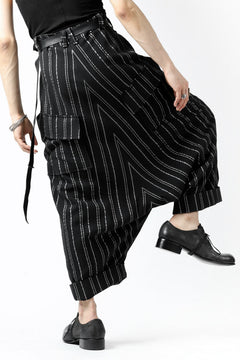 画像をギャラリービューアに読み込む, SOSNOVSKA exclusive LOADED POCKETS PANTS (BLACK × SILVER STRIPE)