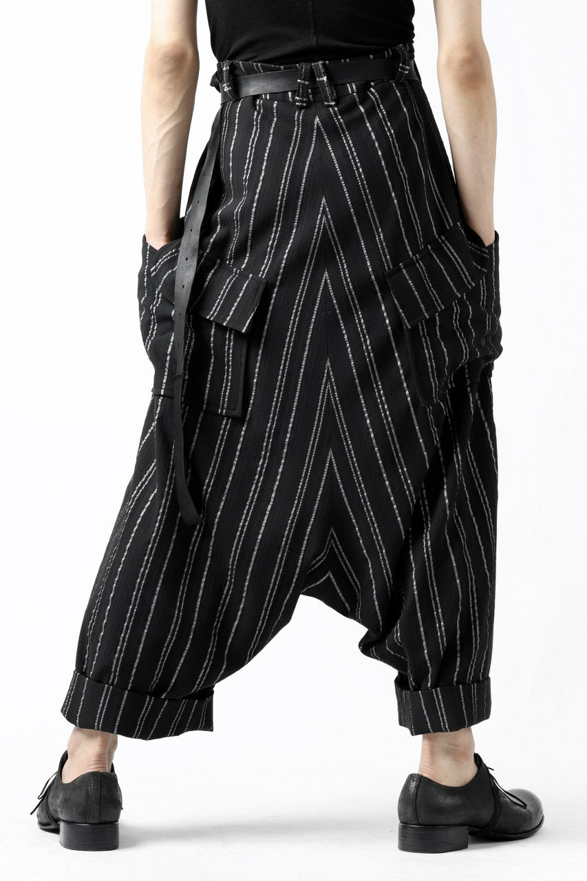 画像をギャラリービューアに読み込む, SOSNOVSKA exclusive LOADED POCKETS PANTS (BLACK × SILVER STRIPE)
