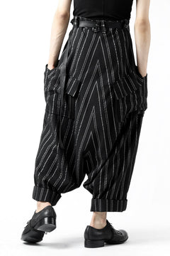 画像をギャラリービューアに読み込む, SOSNOVSKA exclusive LOADED POCKETS PANTS (BLACK × SILVER STRIPE)