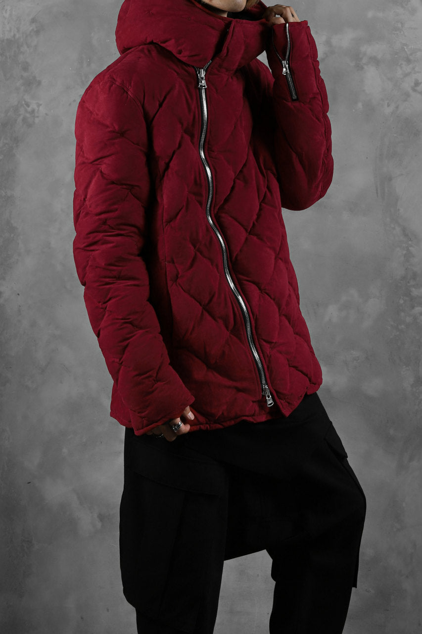 画像をギャラリービューアに読み込む, ISAMU KATAYAMA BACKLASH HOODED DOWN JACKET / KANGAROO REVERSE + POLISH WHITE GOOSE (RED)