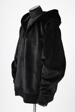 画像をギャラリービューアに読み込む, Y-3 Yohji Yamamoto FULL ZIP SQUARE HOODIE PARKA / VELVET SPACER (BLACK)