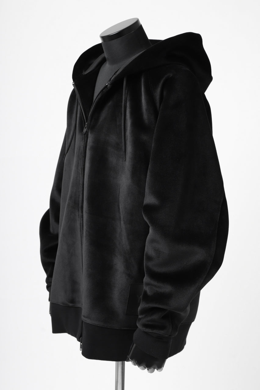 画像をギャラリービューアに読み込む, Y-3 Yohji Yamamoto FULL ZIP SQUARE HOODIE PARKA / VELVET SPACER (BLACK)