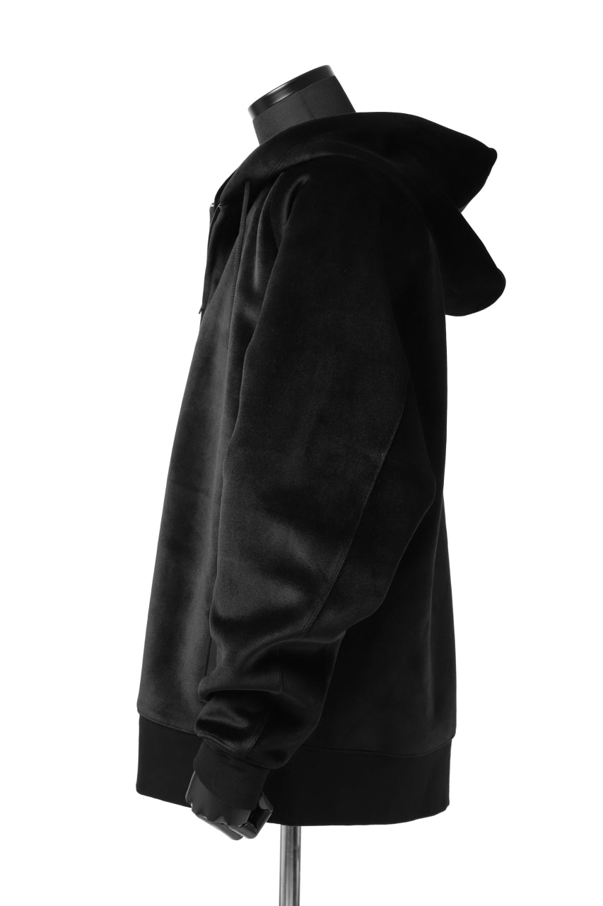 画像をギャラリービューアに読み込む, Y-3 Yohji Yamamoto FULL ZIP SQUARE HOODIE PARKA / VELVET SPACER (BLACK)