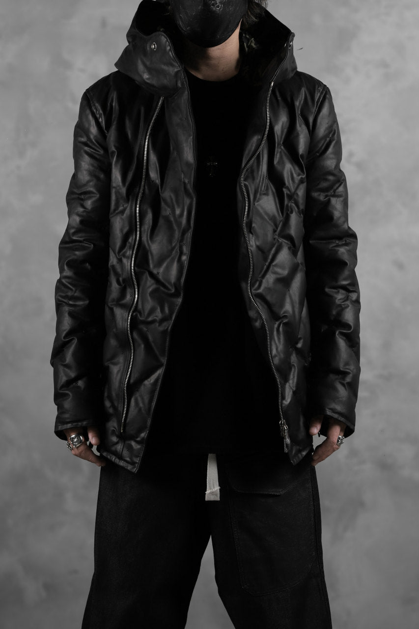 画像をギャラリービューアに読み込む, BACKLASH THE LINE exclusive HOODED DOWN JACKET / GUIDI CALF + POLISH WHITE GOOSE (BLACK)