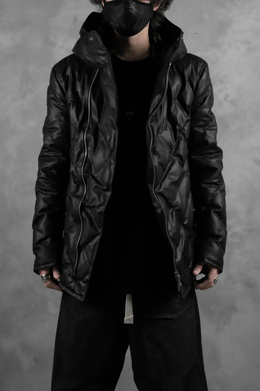 画像をギャラリービューアに読み込む, BACKLASH THE LINE exclusive HOODED DOWN JACKET / GUIDI CALF + POLISH WHITE GOOSE (BLACK)