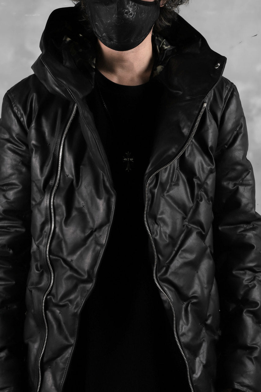 画像をギャラリービューアに読み込む, BACKLASH THE LINE exclusive HOODED DOWN JACKET / GUIDI CALF + POLISH WHITE GOOSE (BLACK)