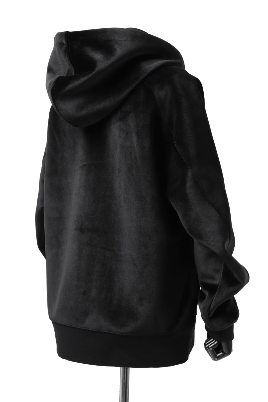 画像をギャラリービューアに読み込む, Y-3 Yohji Yamamoto FULL ZIP SQUARE HOODIE PARKA / VELVET SPACER (BLACK)