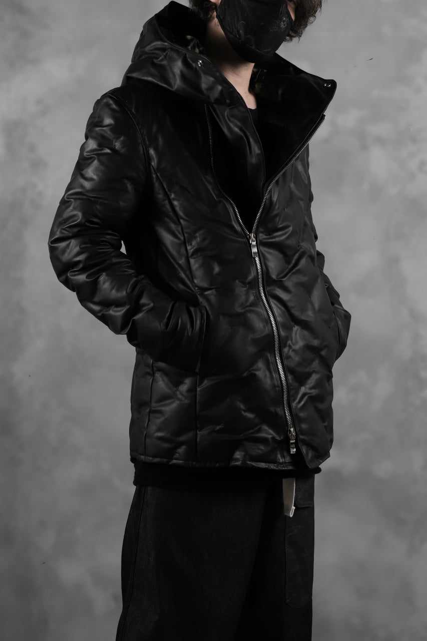 画像をギャラリービューアに読み込む, BACKLASH THE LINE exclusive HOODED DOWN JACKET / GUIDI CALF + POLISH WHITE GOOSE (BLACK)
