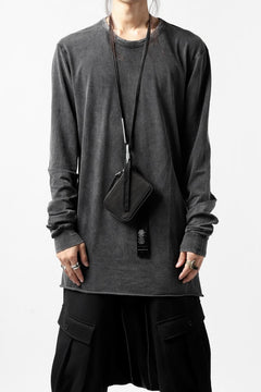 画像をギャラリービューアに読み込む, BORIS BIDJAN SABERI LEATHER WALLET with NECK STRAP / VEG TAN HORSE SKIN "WALLET2-F251" (BLACK)
