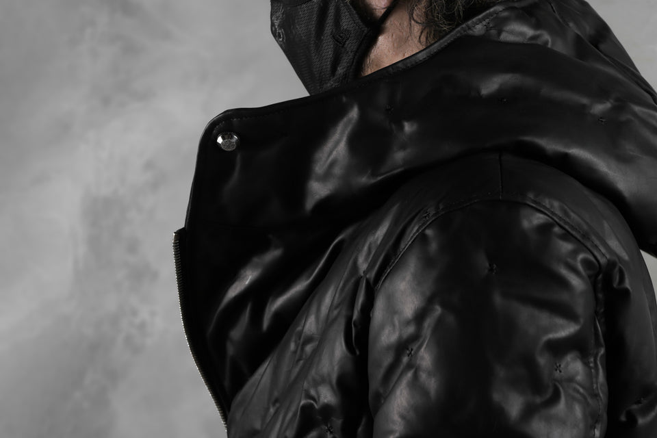 画像をギャラリービューアに読み込む, BACKLASH THE LINE exclusive HOODED DOWN JACKET / GUIDI CALF + POLISH WHITE GOOSE (BLACK)