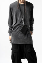 画像をギャラリービューアに読み込む, BORIS BIDJAN SABERI LEATHER WALLET with NECK STRAP / VEG TAN HORSE SKIN "WALLET2-F251" (BLACK)