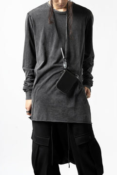 画像をギャラリービューアに読み込む, BORIS BIDJAN SABERI LEATHER WALLET with NECK STRAP / VEG TAN HORSE SKIN "WALLET2-F251" (BLACK)