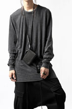 画像をギャラリービューアに読み込む, BORIS BIDJAN SABERI LEATHER WALLET with NECK STRAP / VEG TAN HORSE SKIN "WALLET2-F251" (BLACK)
