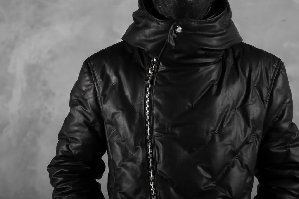 画像をギャラリービューアに読み込む, BACKLASH THE LINE exclusive HOODED DOWN JACKET / GUIDI CALF + POLISH WHITE GOOSE (BLACK)