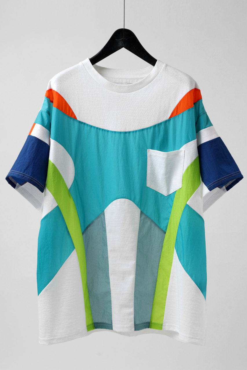 画像をギャラリービューアに読み込む, FACETASM NYLON PATCH WORK TOPS (WHITE)