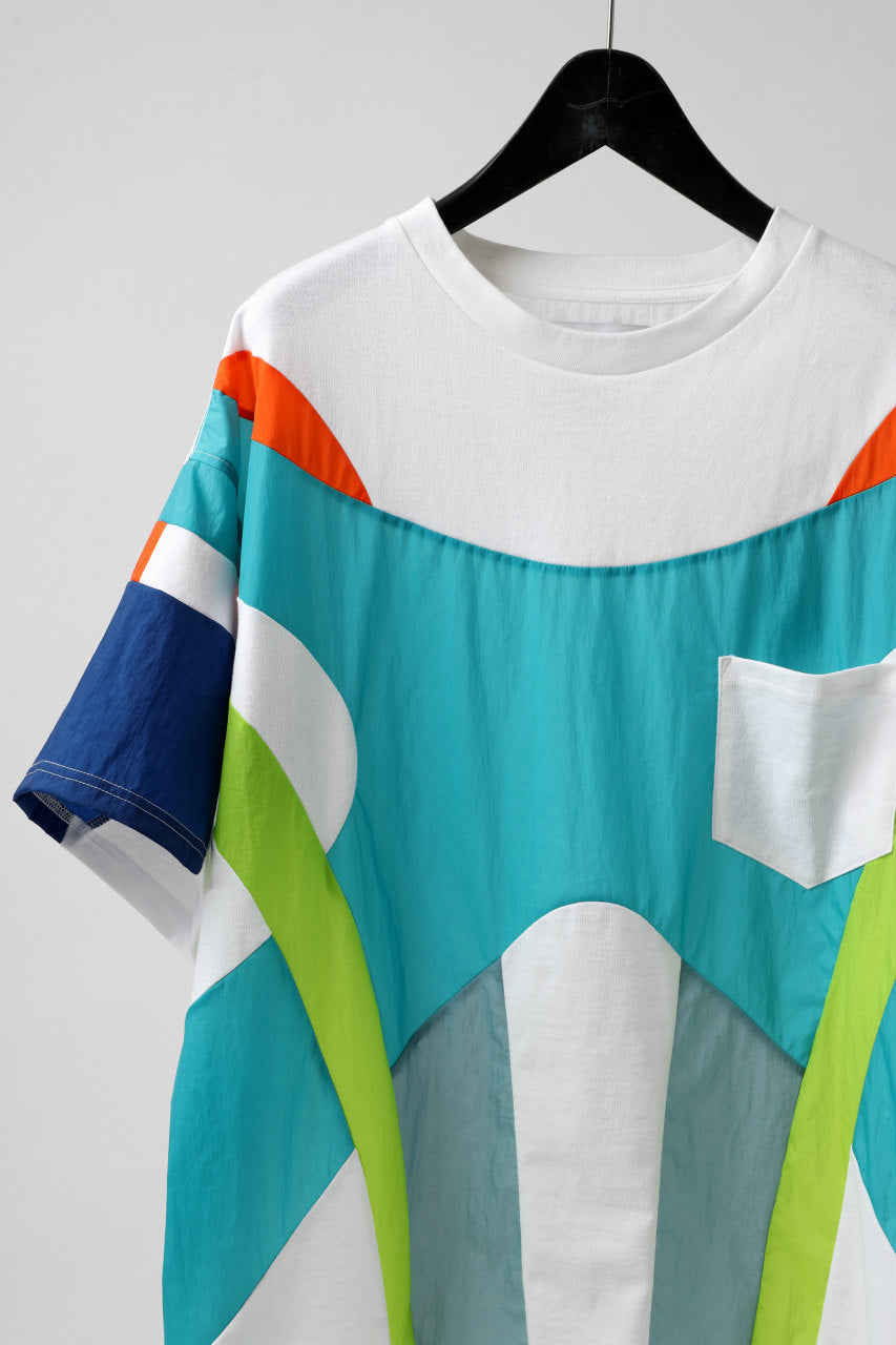 画像をギャラリービューアに読み込む, FACETASM NYLON PATCH WORK TOPS (WHITE)