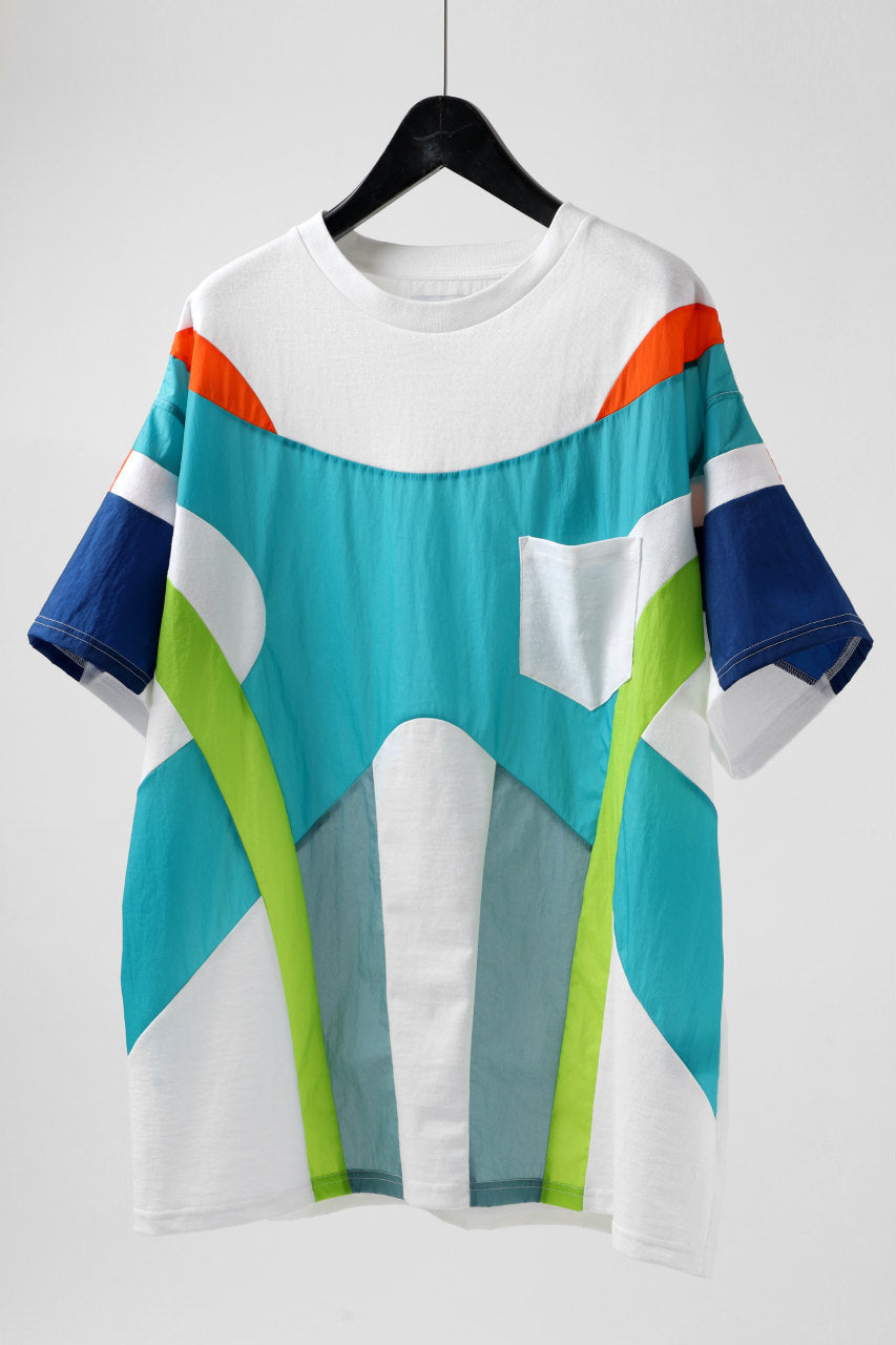 画像をギャラリービューアに読み込む, FACETASM NYLON PATCH WORK TOPS (WHITE)