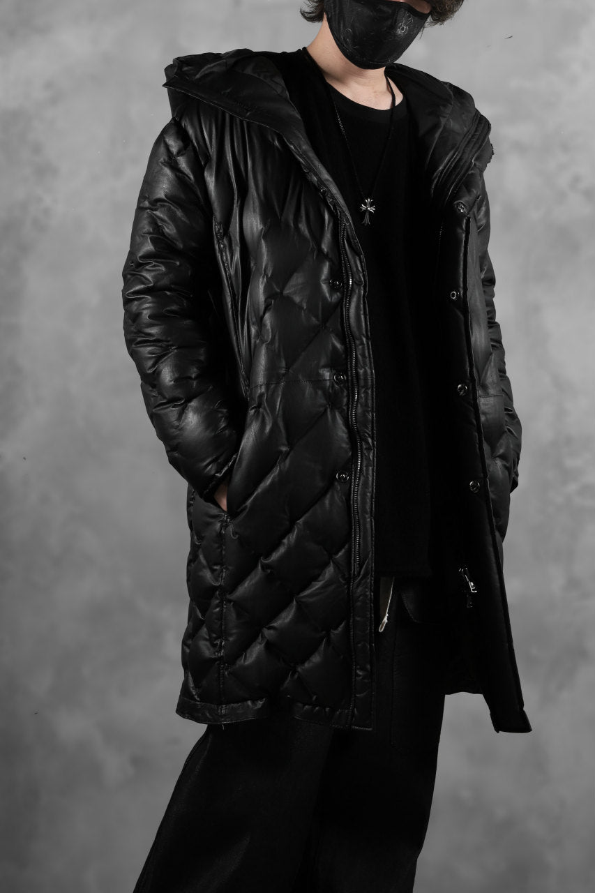 画像をギャラリービューアに読み込む, ISAMU KATAYAMA BACKLASH HOODED DOWN COAT / KANGAROO + POLISH WHITE GOOSE (BLACK)