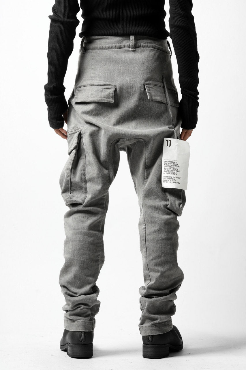 画像をギャラリービューアに読み込む, 11 BY BORIS BIDJAN SABERI CARGO POCKET PANT "P21B-F1451" (STRETCH DENIM / USED GREY)